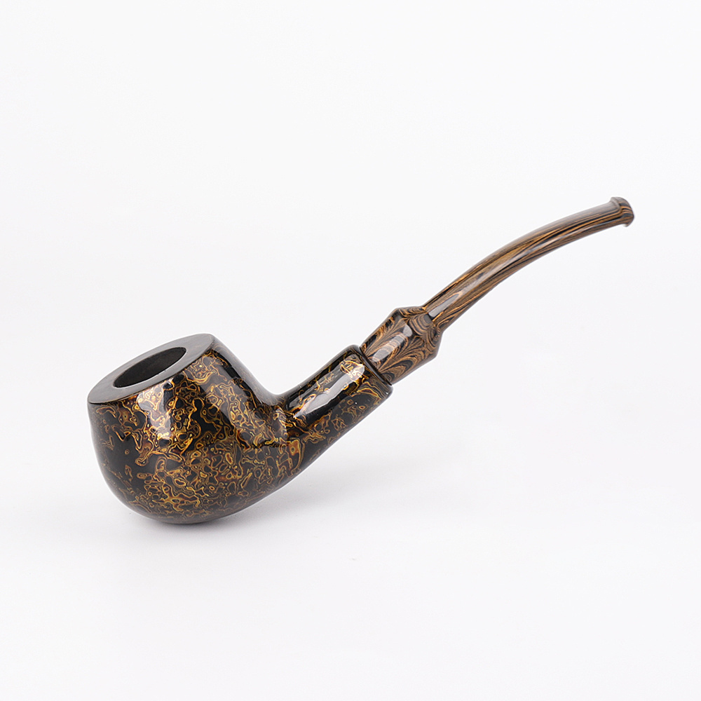 MUXIANG new arrival high-end handmade luxurious colorful gift wooden smoking pipe with cumberland mouthpiece