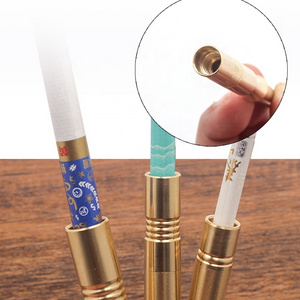 Multi Function Four Usage Brass Metal Cigarette Mouthpiece Detachable Washable Smoking Holder