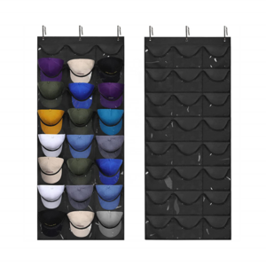 24Gird caps Closet organizer behind the door organiser Over The Door display hat holders shelf Hanging baseball cap storage bags