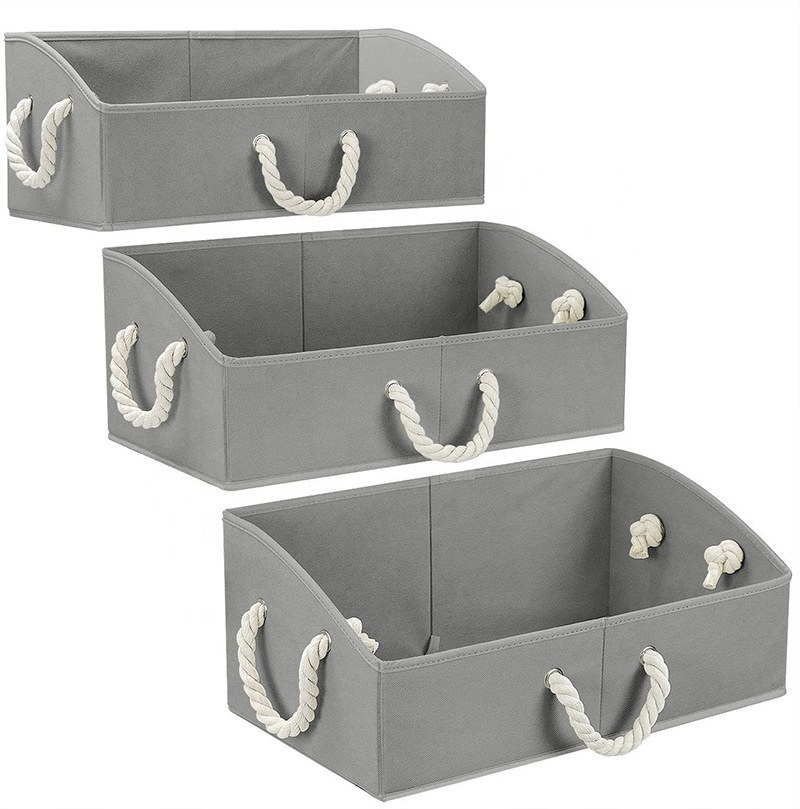 Non-woven wardrobe organizer for home bedroom Large closet towels toys cube basket Collapsible clothing storage box with handles