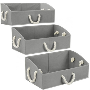 Non-woven wardrobe organizer for home bedroom Large closet towels toys cube basket Collapsible clothing storage box with handles