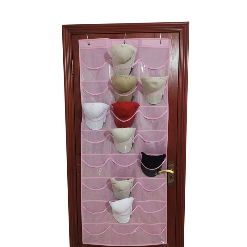 24Gird caps Closet organizer behind the door organiser Over The Door display hat holders shelf Hanging baseball cap storage bags