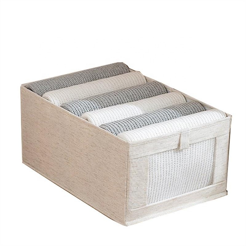 Wardrobe closet sundries organizer for home bedroom Large pants towel toys underwear basket Collapsible clothes storage boxes