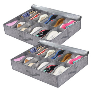 Blanket toy box organizer transparent organizers Sneakers High-heel Organizer With Divider Foldable Under Bed Shoe Storage Bags