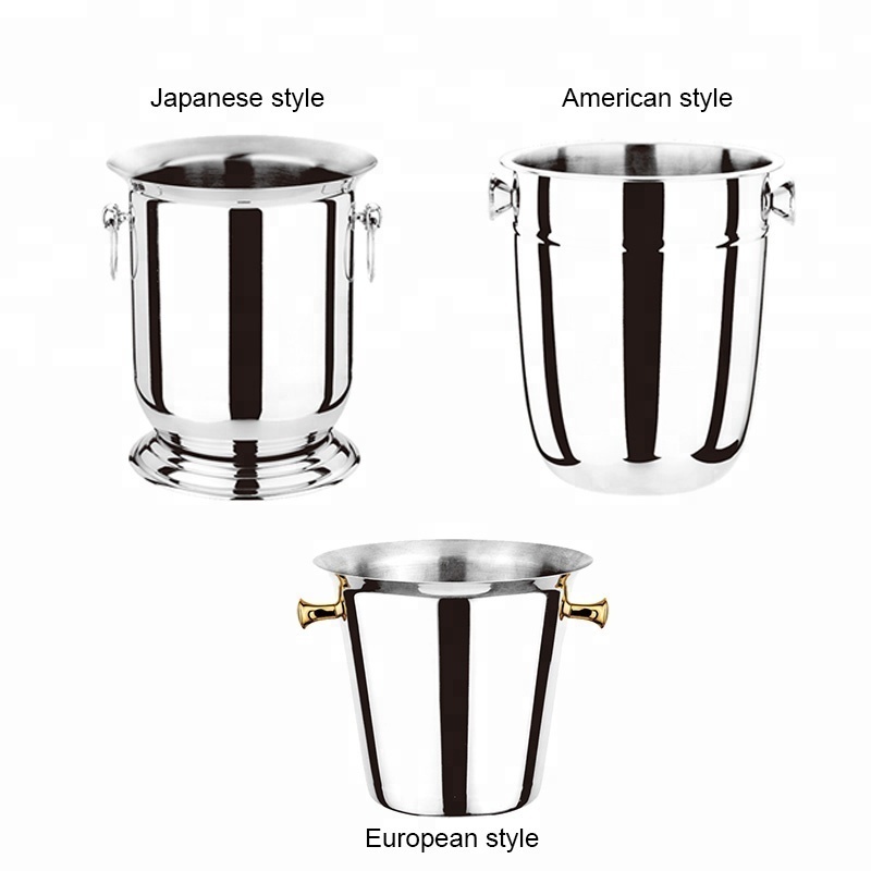 cool bar Professional bar using stainless steel ice bucket with lid  champagne bucket