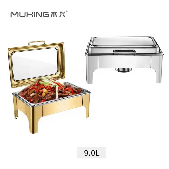 10L equipment chaffing dishes buffet catering stainless steel luxury gold chafing dish for sale   High Grade Commercial Pot