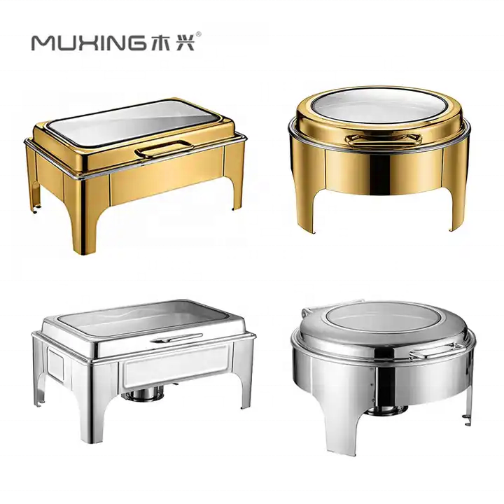 10L equipment chaffing dishes buffet catering stainless steel luxury gold chafing dish for sale   High Grade Commercial Pot