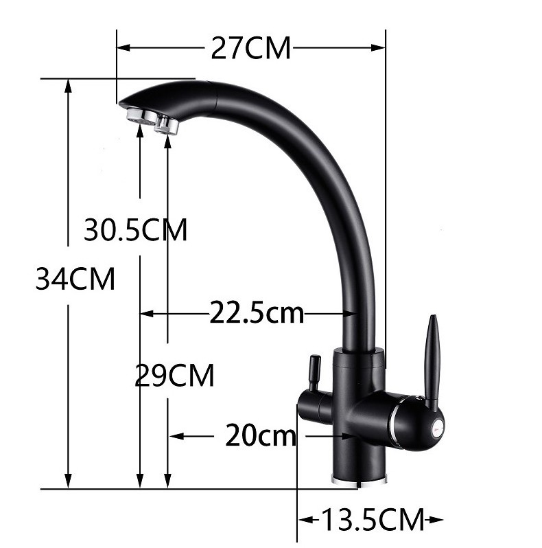 Kitchen Faucet Sink Faucet Single Handle Matte black Kitchen Taps Brass Hot and Cold Water with Sink Soap Dispenser