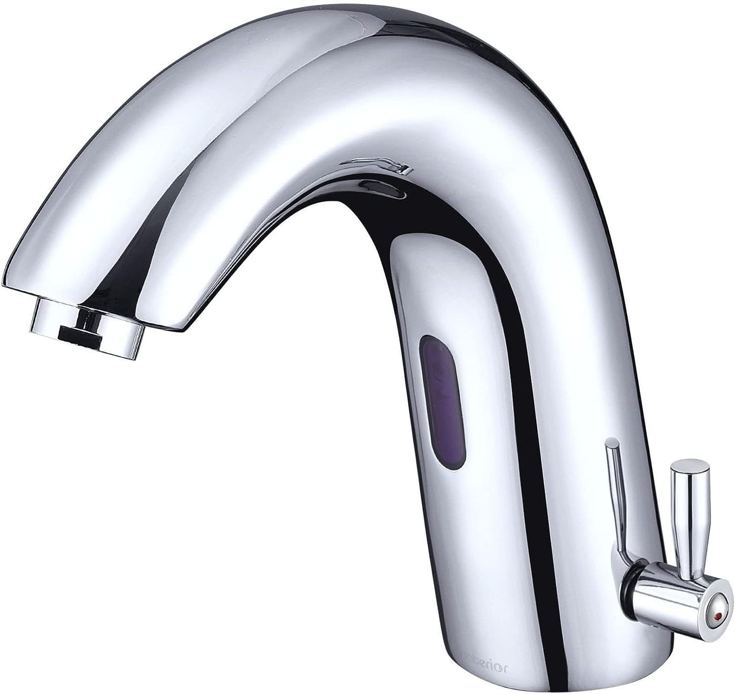 Chrome Touchless Bathroom Sink Faucet, Hot &Cold Water Hands Free Automatic Sensor Faucet with Hole Cover Plate