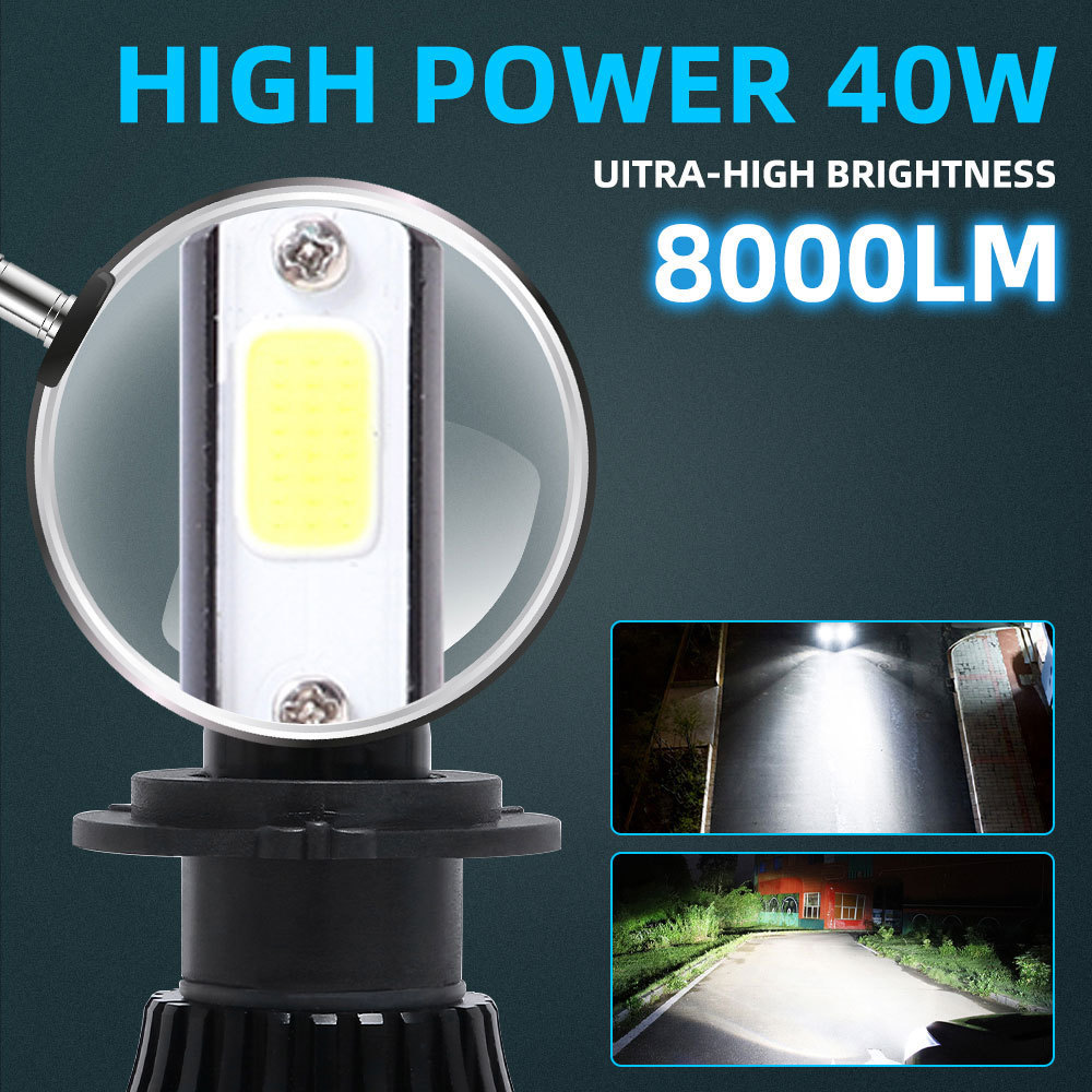 led light 6500K X7 Headlight 35W Led Headlight H1 H3 H4 9005 9006 H8 Led H11 9012 H7 led H4 headlight auto lighting system