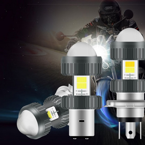 12-80v motorcycles headlight H4 LED bulb high brightness motor led lights for motorcycle ba20d motor light White+Yellow