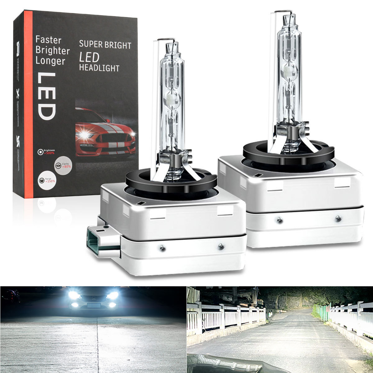 Super Bright 35W 3000K 4300K 6000K 8000K D1S D2S D2R D3S D4S LED Head bulb HID Xenon Lights For Car LED Headlight