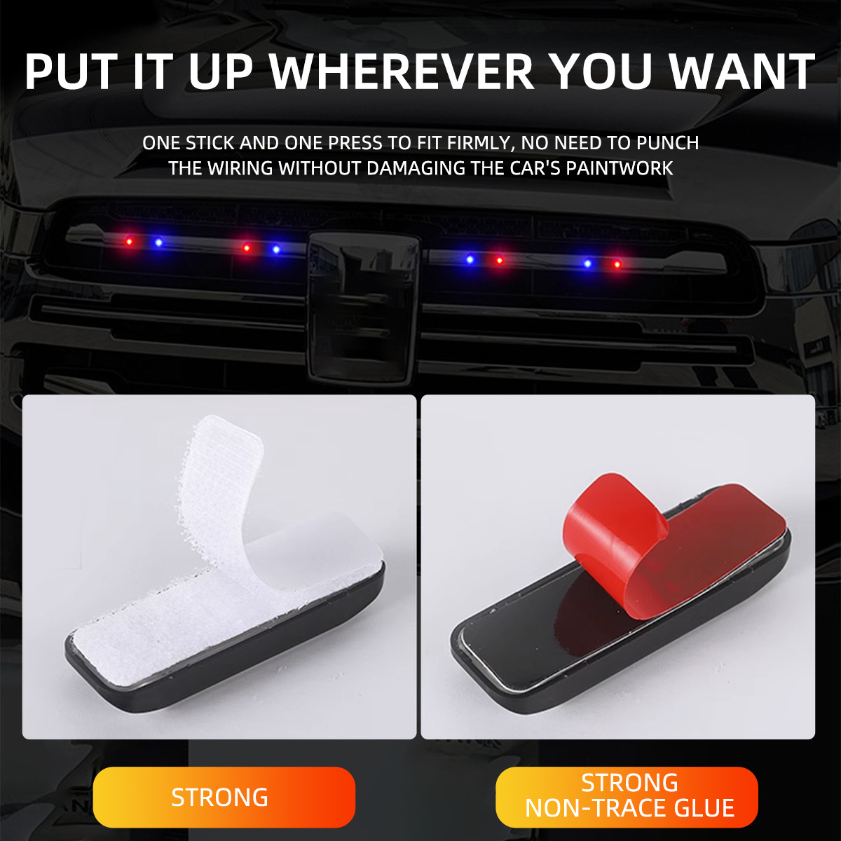 Vehicle Aircraft Truck Car Emergency Warning Led Light Bar Strobe Solar Led Flash Warning Light Led Front Bumper Warning Light