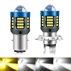 High Quality Motorcycle H4 BA20D P15D 12V aluminum Scooter Motorbike HIGH LOW Beam LED Motorcycle Headlight Bulb