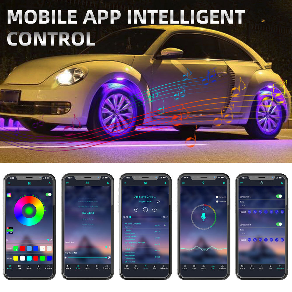 Car wheel ambient light for car RGB Color Wheel Rim Lights remote control Wheel Lights Kits Car Accessories app remote control