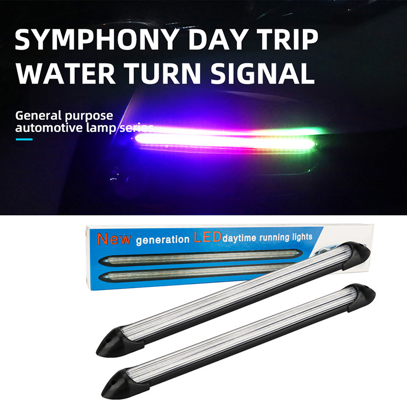 auto lighting system Turn Signal Daytime Running Lights DRL LED bar  Waterproof Headlight Strip light bar for car