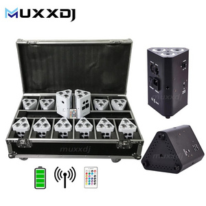 DJ Uplight 3*18w RGBWA+UV 6in1 DMX Up Lighting Wedge Battery Wireless Uplights For Wedding Party Lighting Stage light