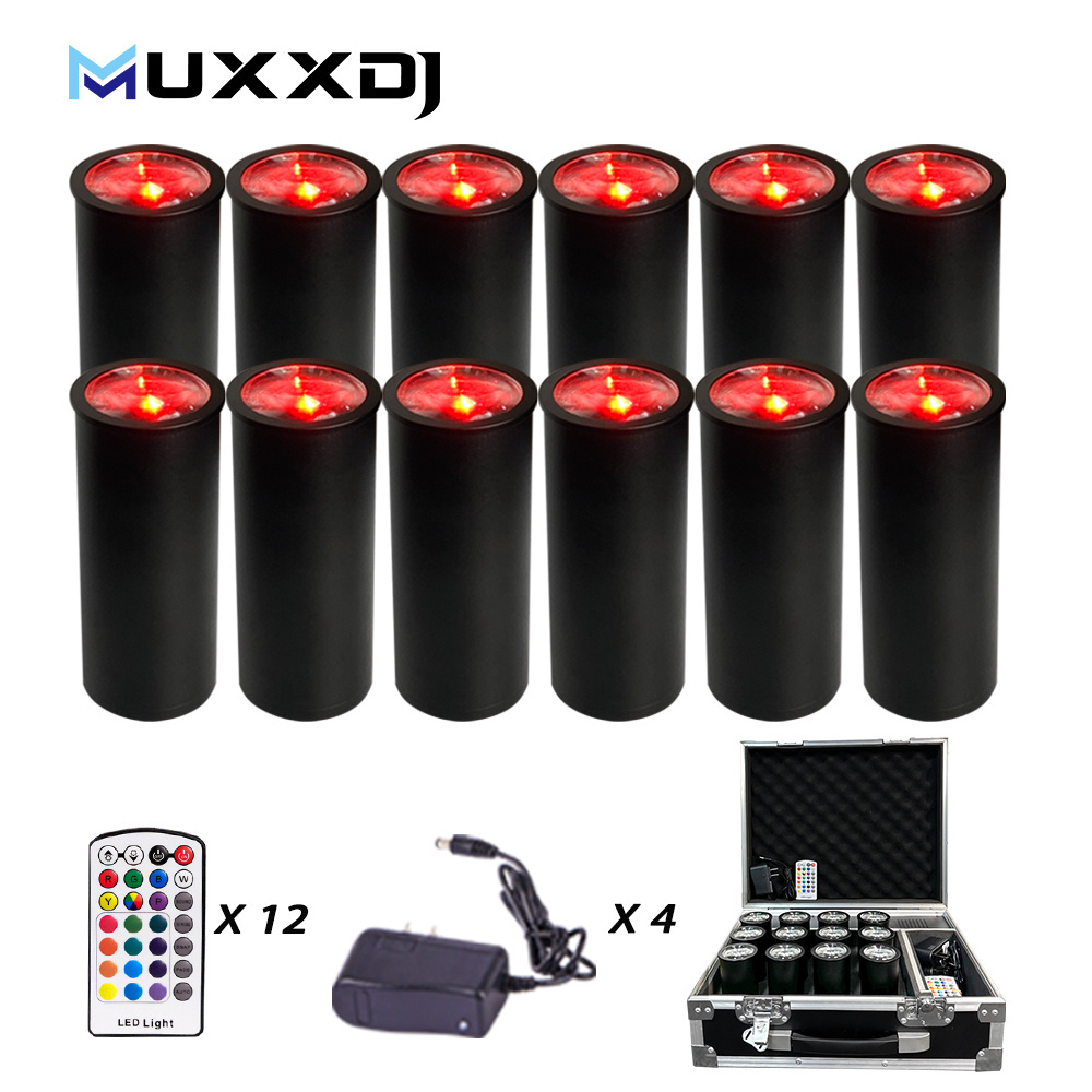 1x15W RGBAW UV Chroma Cannons LED Effect Light Battery Powered Uplight Wireless Remote Control Dj Light For Wedding Party