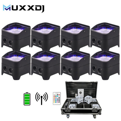 DJ Stage Wedding uplights 6x18W 6in1 LED Battery Powered Wireless DMX uplight for Wedding Party Dj Club