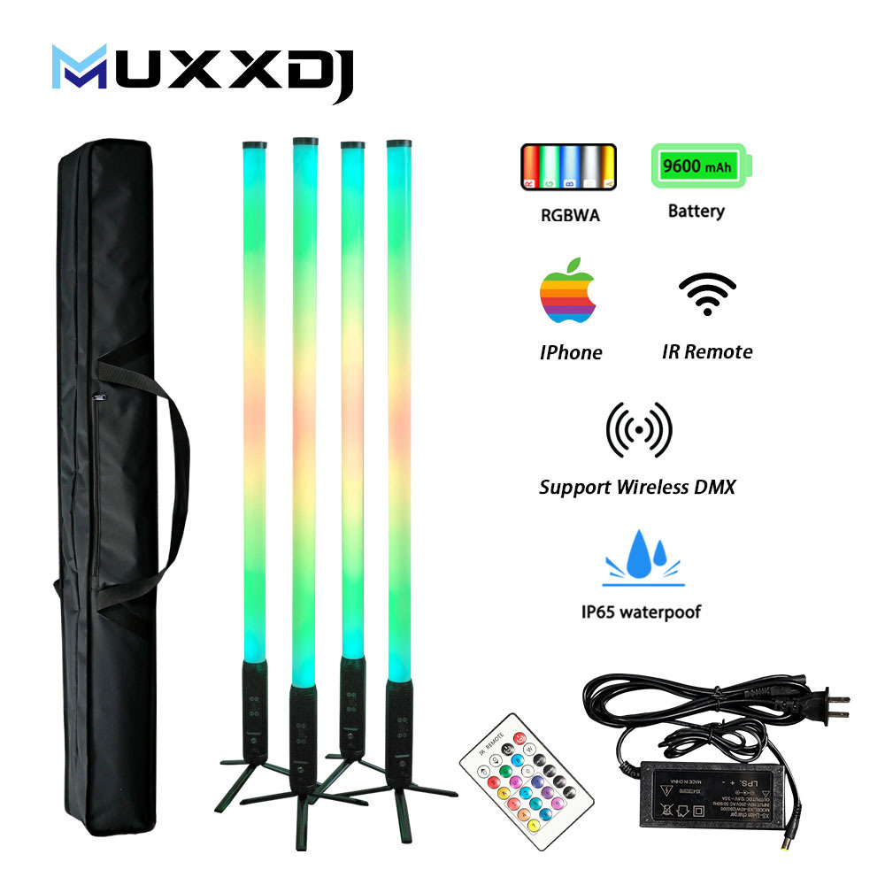 Waterproof IP65 Dj UpLight Wireless Battery Led Uplights 360 Pixel Dmx Remote Control Disco Party Tube Light For Wedding Club