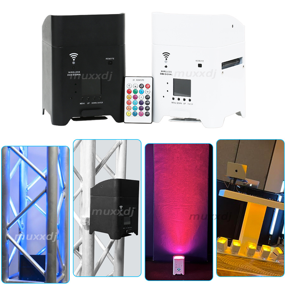 6in1 6x18w RGBWA UV Battery Uplight Wireless Dmx LED Par Uplights Can Stage Lights With WIFI Remote Control