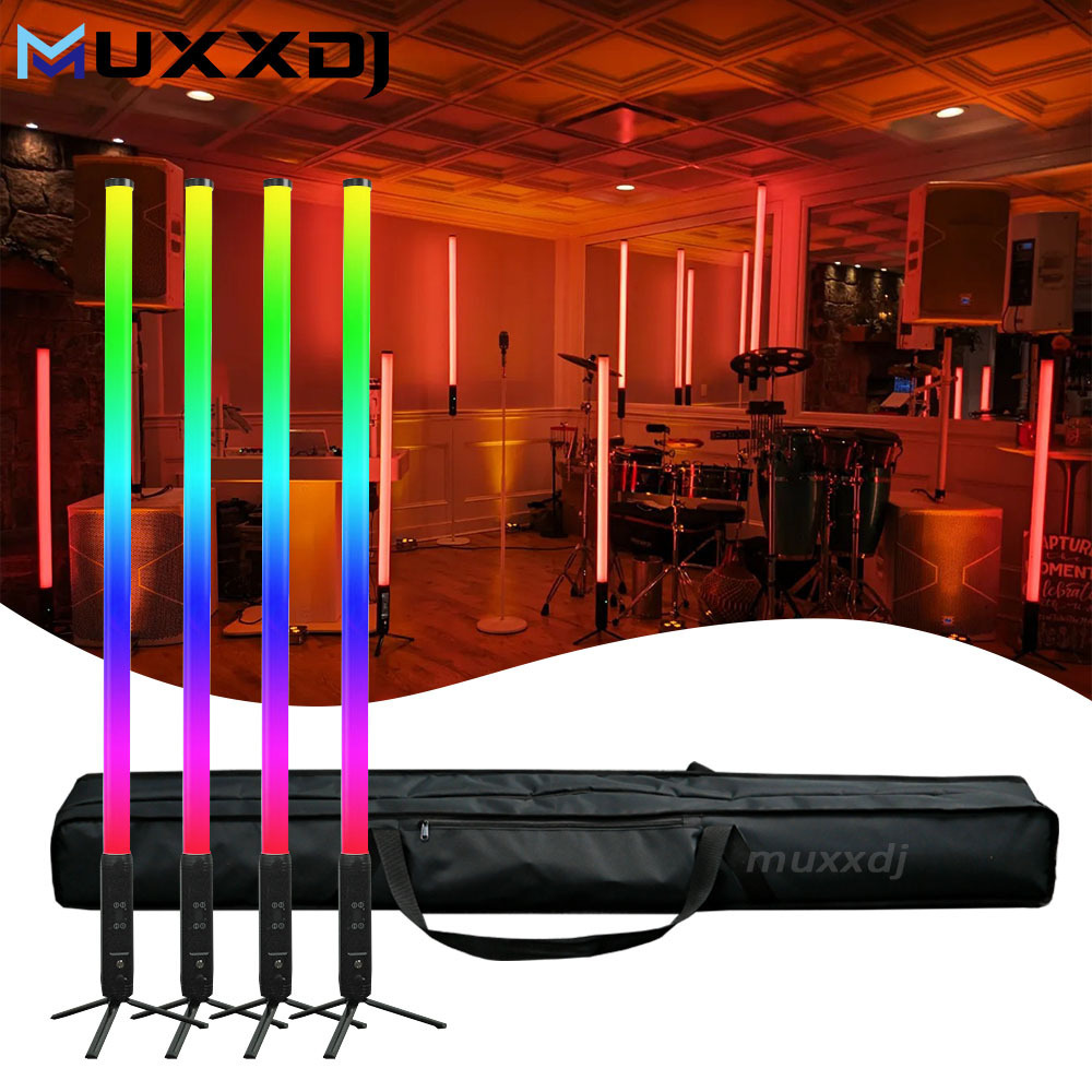 Stage Event Party DJ Lights RGBWA Battery Wireless DMX LED Both Titan Sticks 360 Pixel Titan Tube Light for Wedding with Bag