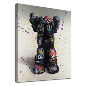 Cartoon Abstract Graffiti Panda Pop Poster Cute Bear Canvas Painting Street Art Artwork Framed Art Prints Wall Decor