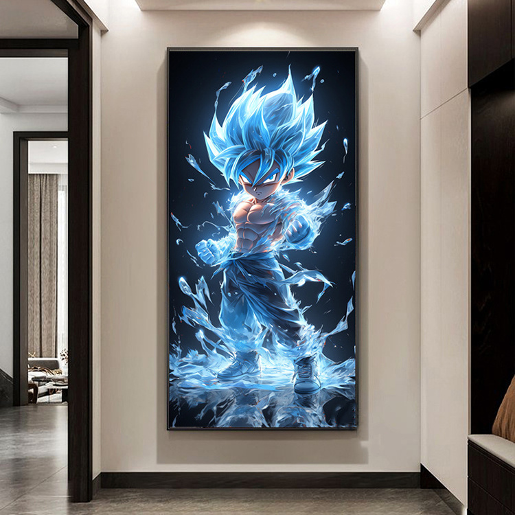 Anime Cartoon Characters Decorative Art Painting Background Wall Hanging Art Poster Hallway Kids Wall Art