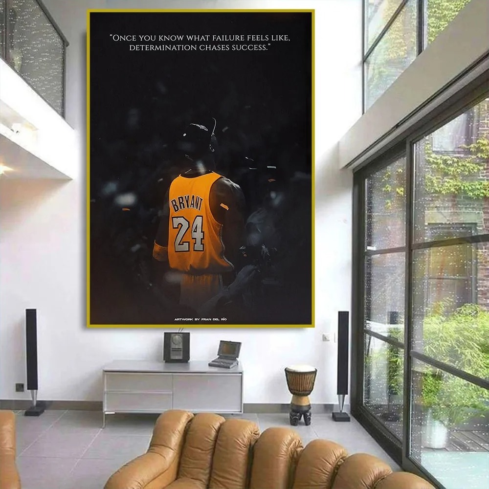 Modern Wall Decor Aluminum Alloy Framed Basketball Celebrity Canvas Wall Art HD Print Artwork Mural Hanging Pictures Painting