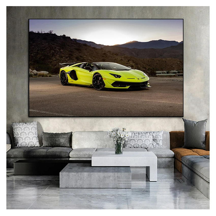 Roadster car decorative mural painting canvas art prints wall hanging art wall picture decor for living room home decor