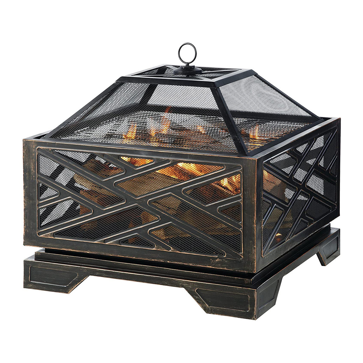 Outdoor Extra Deep Wood Burning Fire Pit with Cover