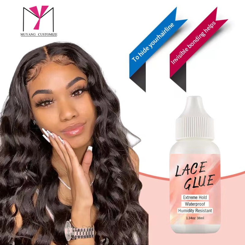 Custom Extreme Hold Waterproof Clear Lace Hair Wig Glue And Remover Adhesive Water Resistant Melting Spray Lace Glue Set