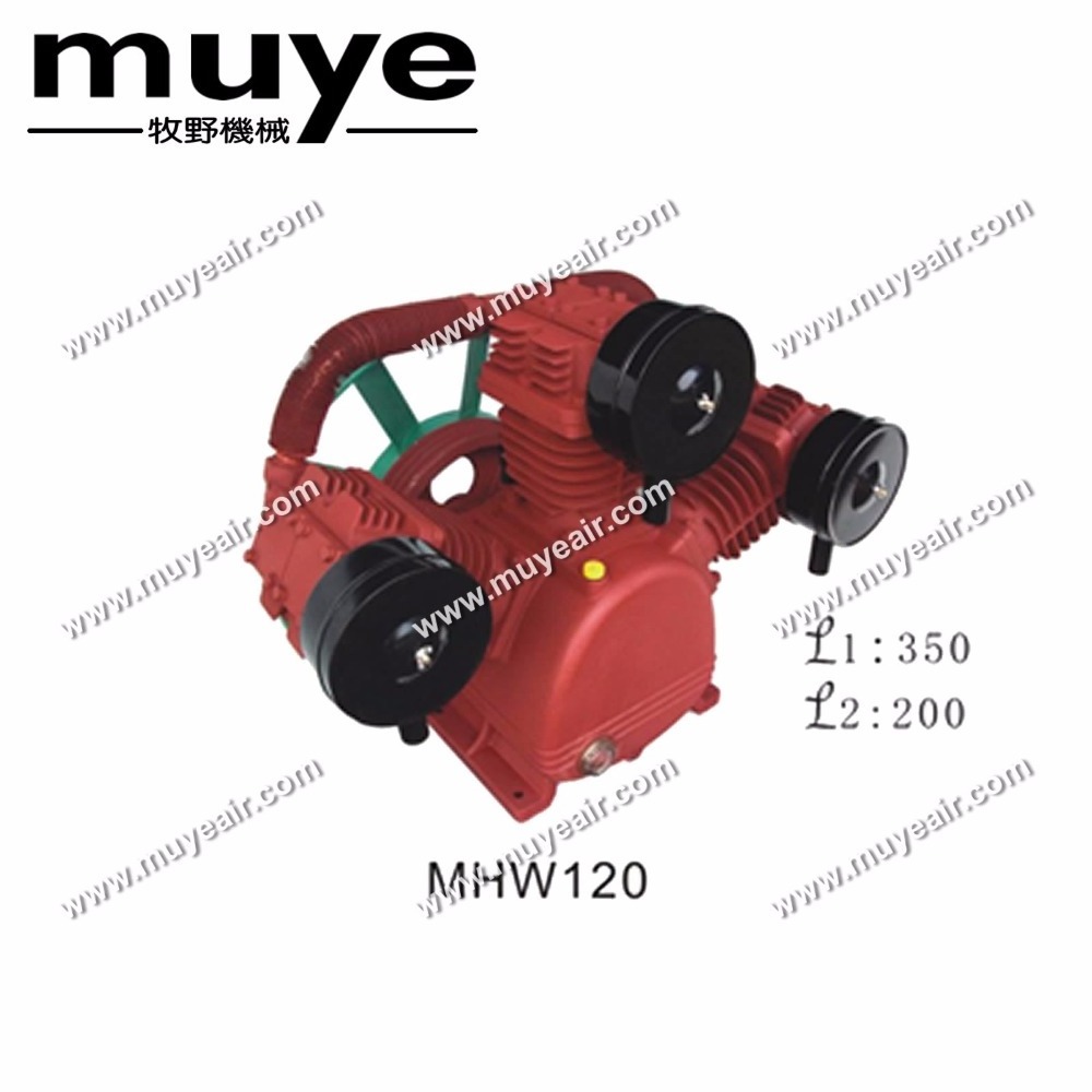 Muye factory 2hp /1.5kw nice quality minnin stable piston air compressor pump/ head