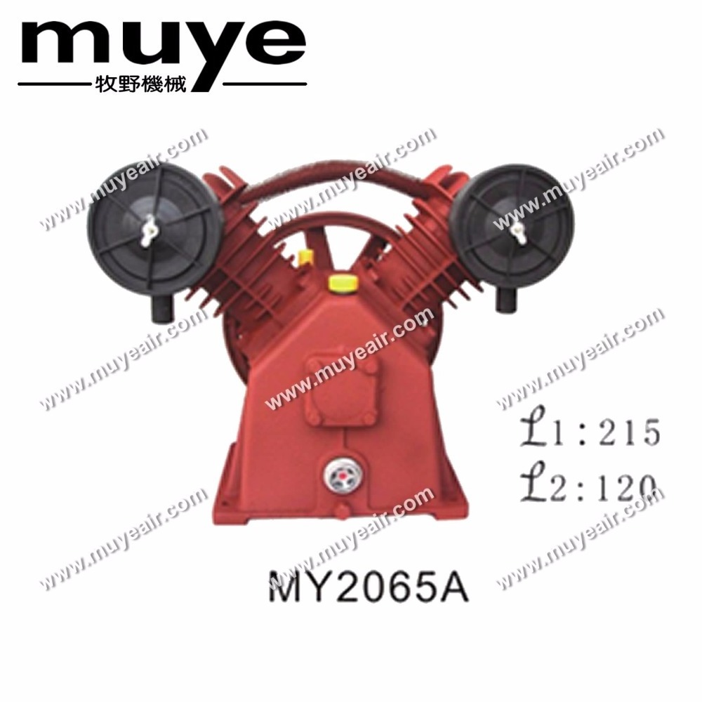 Muye factory 2hp /1.5kw nice quality minnin stable piston air compressor pump/ head