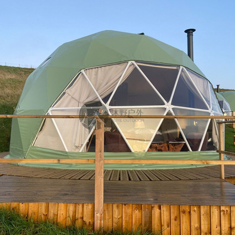 Customized 6m Prefab PVC Dome Tent Igloo Luxury Glamping Tent