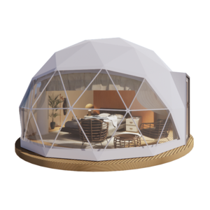 Diameter 5m Transparent Igloo Glamping Tent Luxury Safari Resort Dome Tent