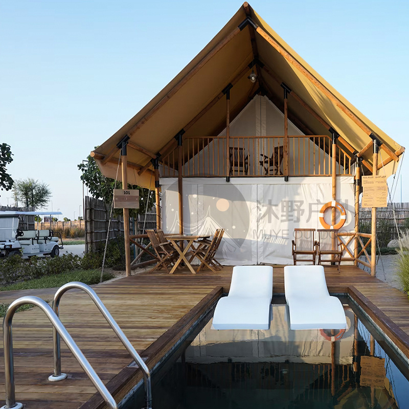 MUYE 45 Sqm Luxury Canvas Resort Glamping Safari Hotel Yurt Tent