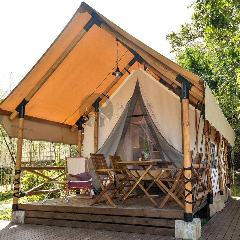 Luxury Glamping African Safari Lodge Tent Hotel Living Resort Tent With Bathroom