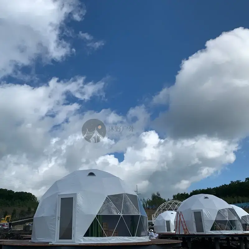 Diameter 5m Transparent Igloo Glamping Tent Luxury Safari Resort Dome Tent