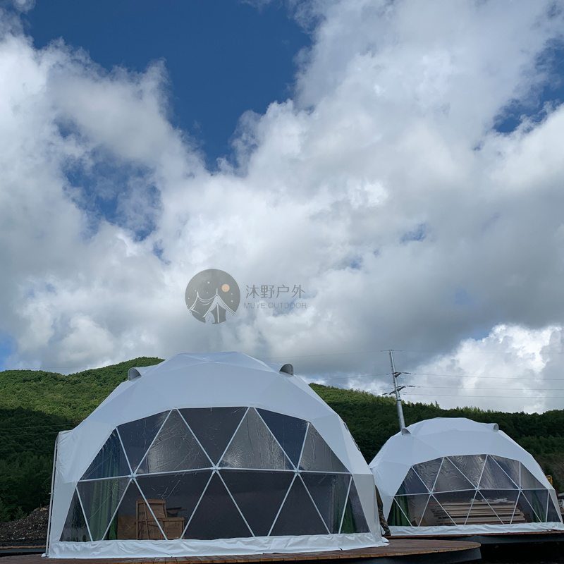 Diameter 5m Transparent Igloo Glamping Tent Luxury Safari Resort Dome Tent