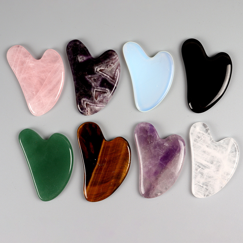 Wholesale Rose Quartz Gua Sha Massager Natural Jade Facial Tool for Skin Lift Eye Body Face Care Skin Care Tool