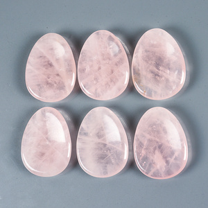 Hotsale Worry Thumb Stone Rose Quartz Massage Face Skin Care Tool Healing Palm Stone Crystal Miniature Crafts Vintage Home Decor