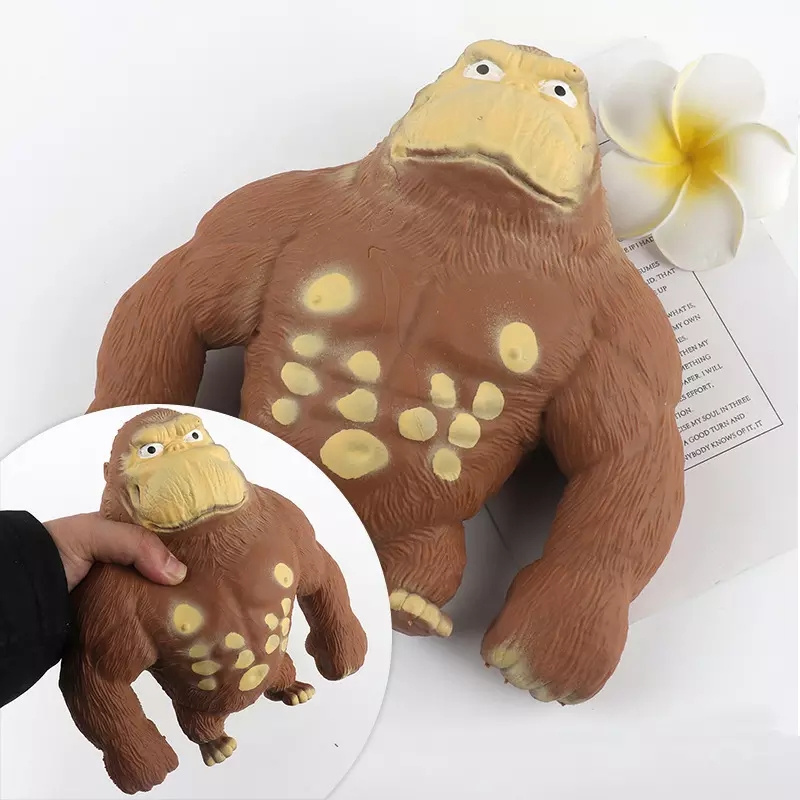 Jungle Animal Figurines Christmas Gifts for Kids pop speelgoed doll toy Anime Figure Toys Latex Monkey Gorilla Squeeze Toys