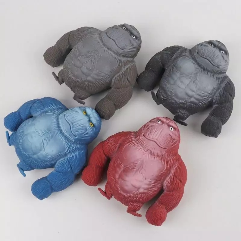 Jungle Animal Figurines Christmas Gifts for Kids pop speelgoed doll toy Anime Figure Toys Latex Monkey Gorilla Squeeze Toys