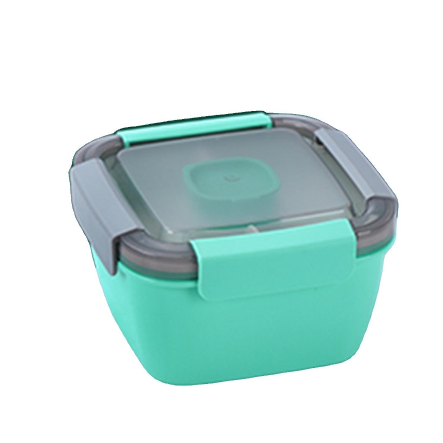 New Plastic Lunch Bento Box with Fork Sauce Box Microwavable Picnic Box Salad Fruit Fresh-keeping