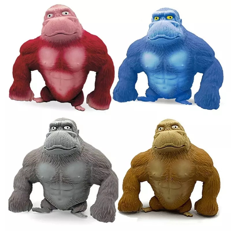 Jungle Animal Figurines Christmas Gifts for Kids pop speelgoed doll toy Anime Figure Toys Latex Monkey Gorilla Squeeze Toys