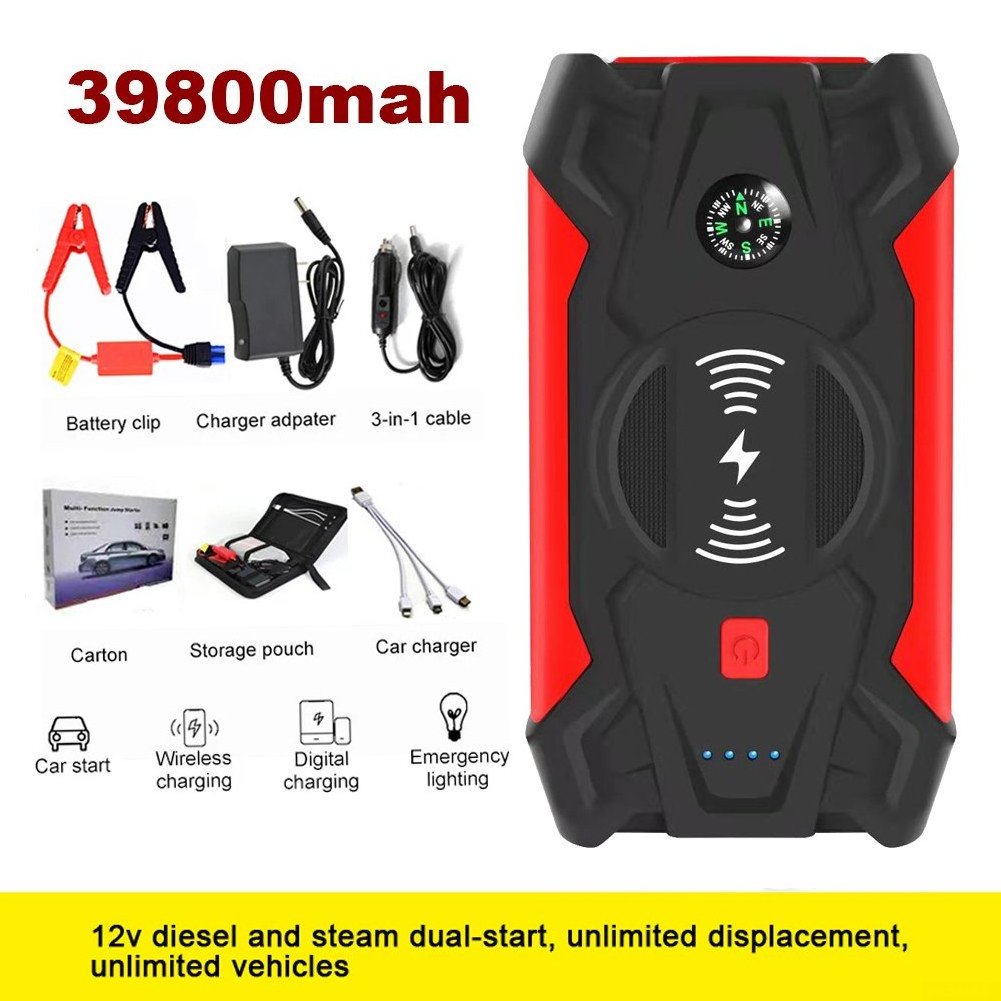 New Arrival Jump Starter Car Battery Charger Power Bank with Flashlight 12V Applies up to 6L Gas or 4L Diesel Engine