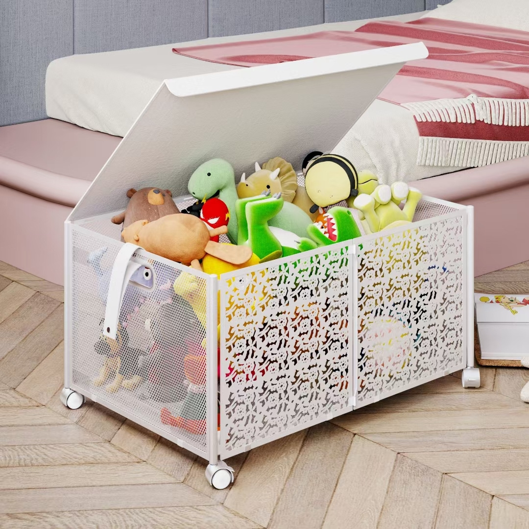 Foldable Metal Storage Cube Bins Box Home Kids Animal Toys Clothes Storage Box Bin Basket for Nursery Playroom Closet