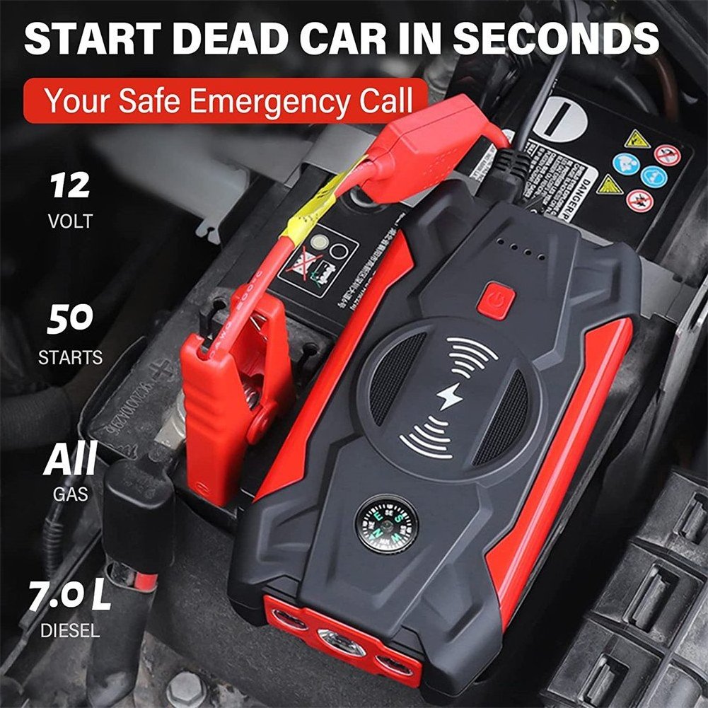 New Arrival Jump Starter Car Battery Charger Power Bank with Flashlight 12V Applies up to 6L Gas or 4L Diesel Engine