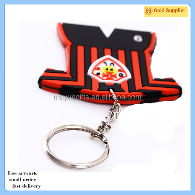 custom logo and shape soft pvc QR code keychain